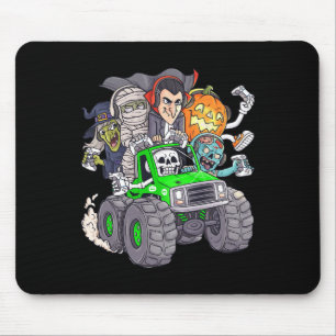 Halloween Gamer Skeleton Zombie Monster Truck Boys Mouse Pad