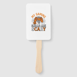 Halloween Gamer Skills Are Scary Vintage Shirt Des Hand Fan