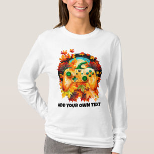 Halloween Gaming, Pumpkin Controller, Spooky Gamer T-Shirt