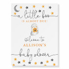 Halloween gender neutral baby shower welcome sign