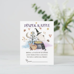 Halloween Gender Reveal Diaper Raffle. Enclosure Card