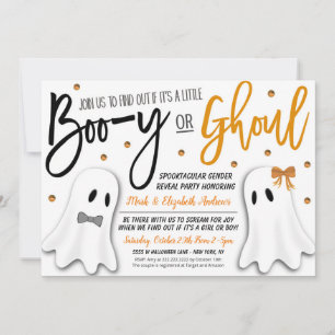 Halloween Genre Révéler Fantôme Invitation