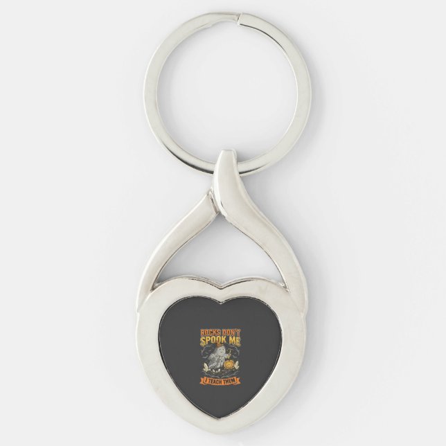 Halloween Geology Teacher Scare Keychain (Front)