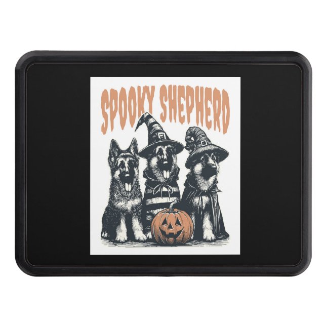 Halloween German Shepherd.jpg Trailer Hitch Cover (Front)