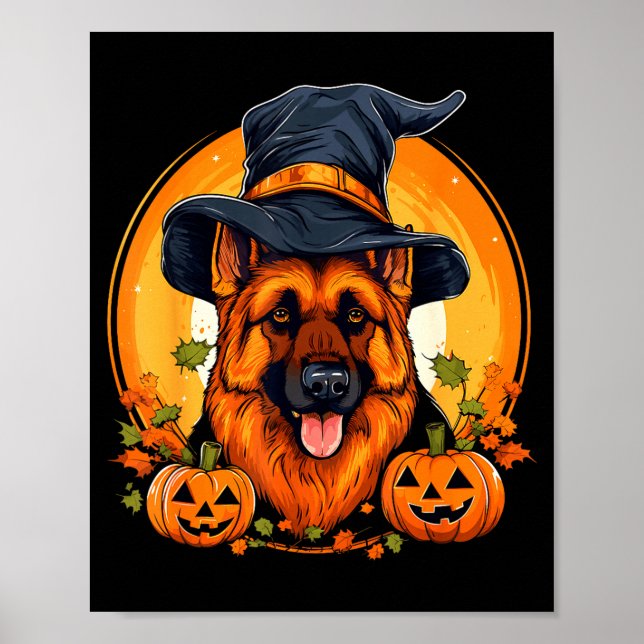 Halloween german shepherd  poster (Front)