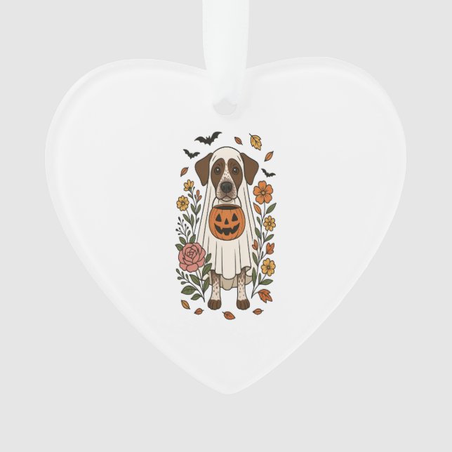 Halloween German Shorthaired Pointer Ornament (Front)