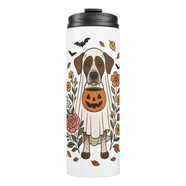 Halloween German Shorthaired Pointer Thermal Tumbler (Front)