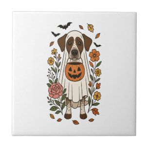 Halloween German Shorthaired Pointer Tile