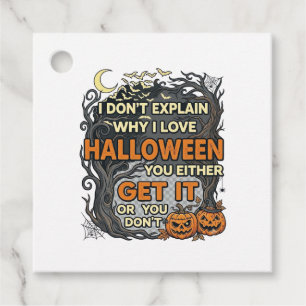 Halloween Get It Spooky Tree Pumpkins Bats Spiderw Favour Tags
