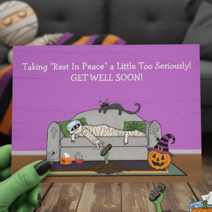 Halloween Get Well Funny Recovering Mummy  Card