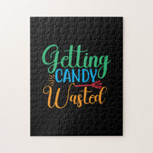 Halloween Getting Candy Wasted Birthday Jigsaw Puzzle