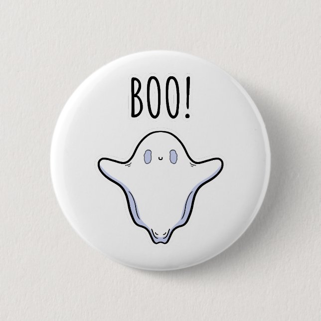 Halloween Ghost         2 Inch Round Button (Front)