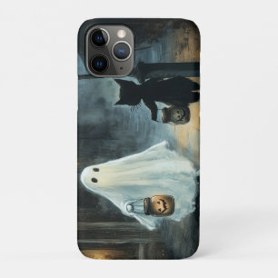 Halloween Ghost and Cat Encounter iPhone 11 Pro Case