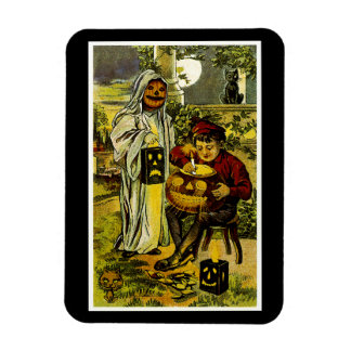 Halloween Ghost and Jack-o-Lantern Magnet