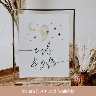 Halloween Ghost Baby Shower Cards & Gifts Sign
