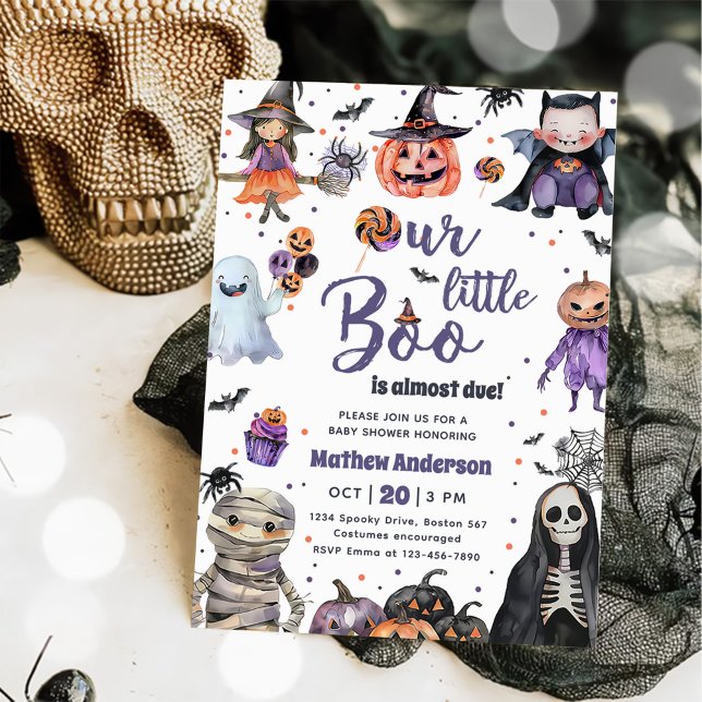Halloween Ghost Baby Shower Party Invitation (Creator Uploaded)