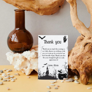 Halloween Ghost Baby shower thank you card