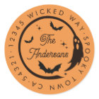 Halloween Ghost Bats Spooky Return Address