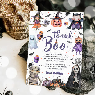 Halloween Ghost Birthday Party Thank You Card