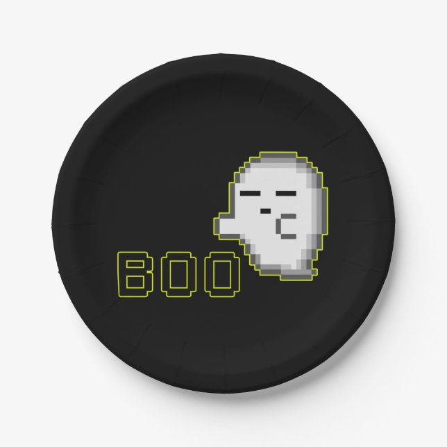 HALLOWEEN GHOST - BOO 2 PAPER PLATE (Front)