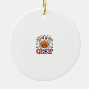 Halloween Ghost Boo Crew Cute Spooky Vintage_1 Ceramic Ornament