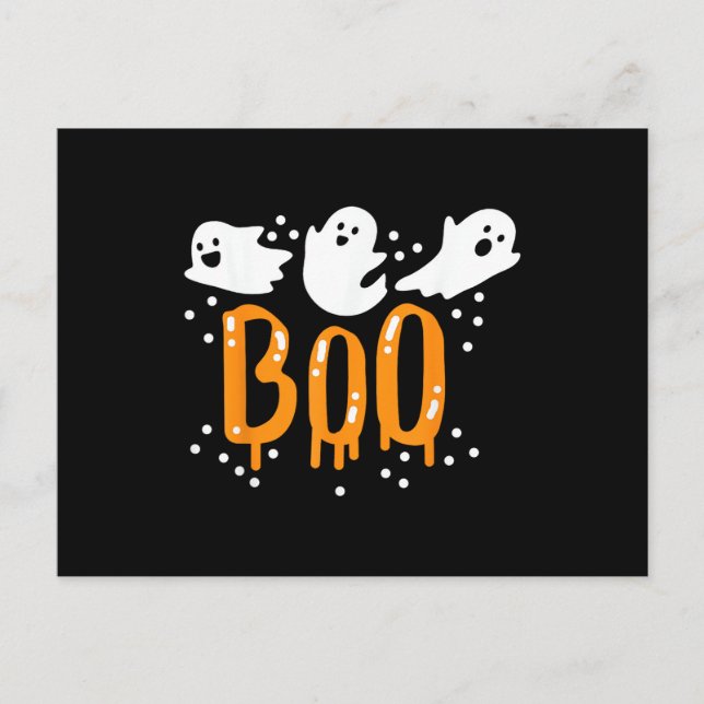Halloween Ghost Boo Cute Postcard (Front)