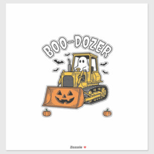 Halloween Ghost Boo Dozer Funny Bulldozer_1