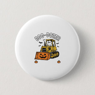 Halloween Ghost Boo Dozer Funny Bulldozer_1 2 Inch Round Button