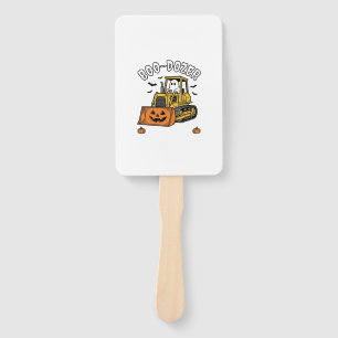 Halloween Ghost Boo Dozer Funny Bulldozer_1 Hand Fan