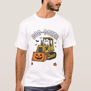 Halloween Ghost Boo Dozer Funny Bulldozer_1 T-Shirt