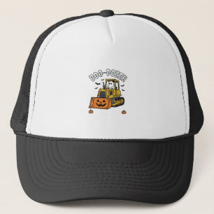 Halloween Ghost Boo Dozer Funny Bulldozer_1 Trucker Hat