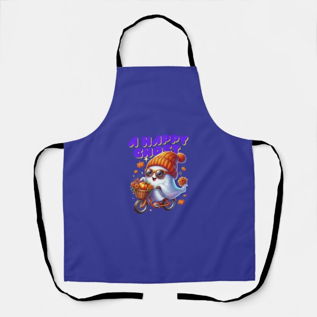 Halloween Ghost Boo Milk Tea Apron (Front)