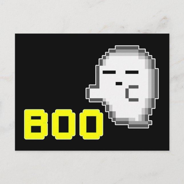 HALLOWEEN GHOST - BOO POSTCARD (Front)