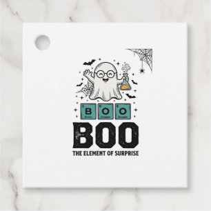 Halloween Ghost Boo Science Funny Vintage_1 Favour Tags
