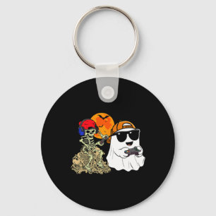Halloween Ghost Boys Kids Gaming Scary Skeleton Ga Keychain