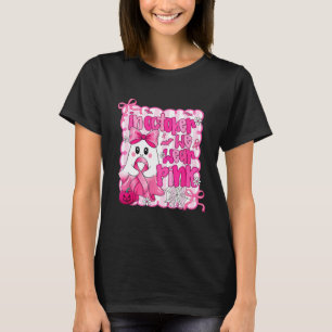 Halloween Ghost Breast Cancer Womens In October We T-Shirt