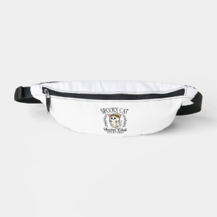 Halloween Ghost Cat Social Club Retro Creepy Cute  Fanny Pack