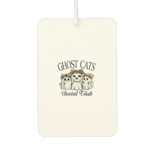 Halloween Ghost Cat Social Club Retro Spooky Cat S Air Freshener