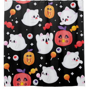 halloween ghost cats pumpkin candy spooky cute