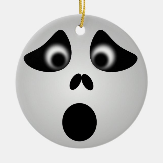 HALLOWEEN GHOST CERAMIC ORNAMENT (Front)
