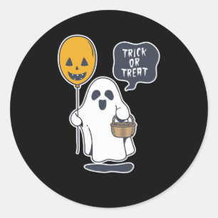 Halloween Ghost Classic Round Sticker
