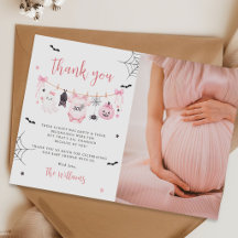Halloween Ghost Clothesline Baby Shower Photo