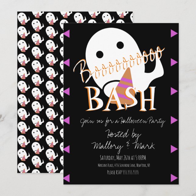 Halloween Ghost Costume Party Invitation (Front/Back)