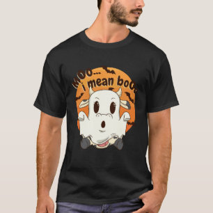 Halloween Ghost Cow Funny Costumes Design T-Shirt