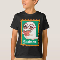 Halloween Ghost Cute Book Lover Reading Boo