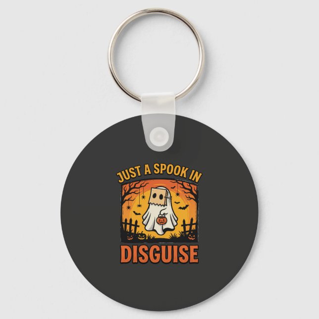 Halloween Ghost Disguise Keychain (Front)