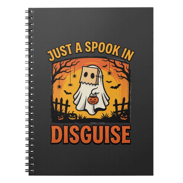 Halloween Ghost Disguise Notebook (Front)