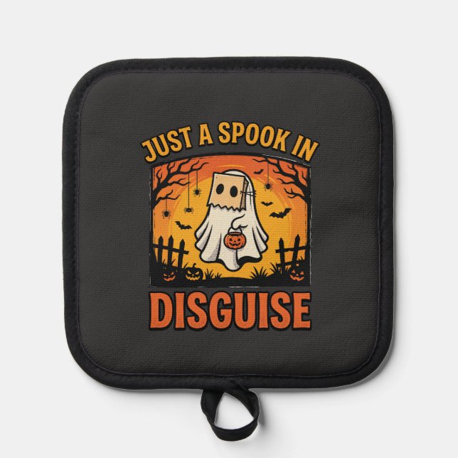 Halloween Ghost Disguise Pot Holder (Front)