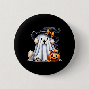 Halloween Ghost Dog 2 Inch Round Button