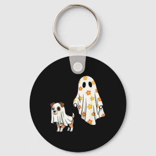 Halloween Ghost Dog Spooky Season Dog Mom Dog Keychain
